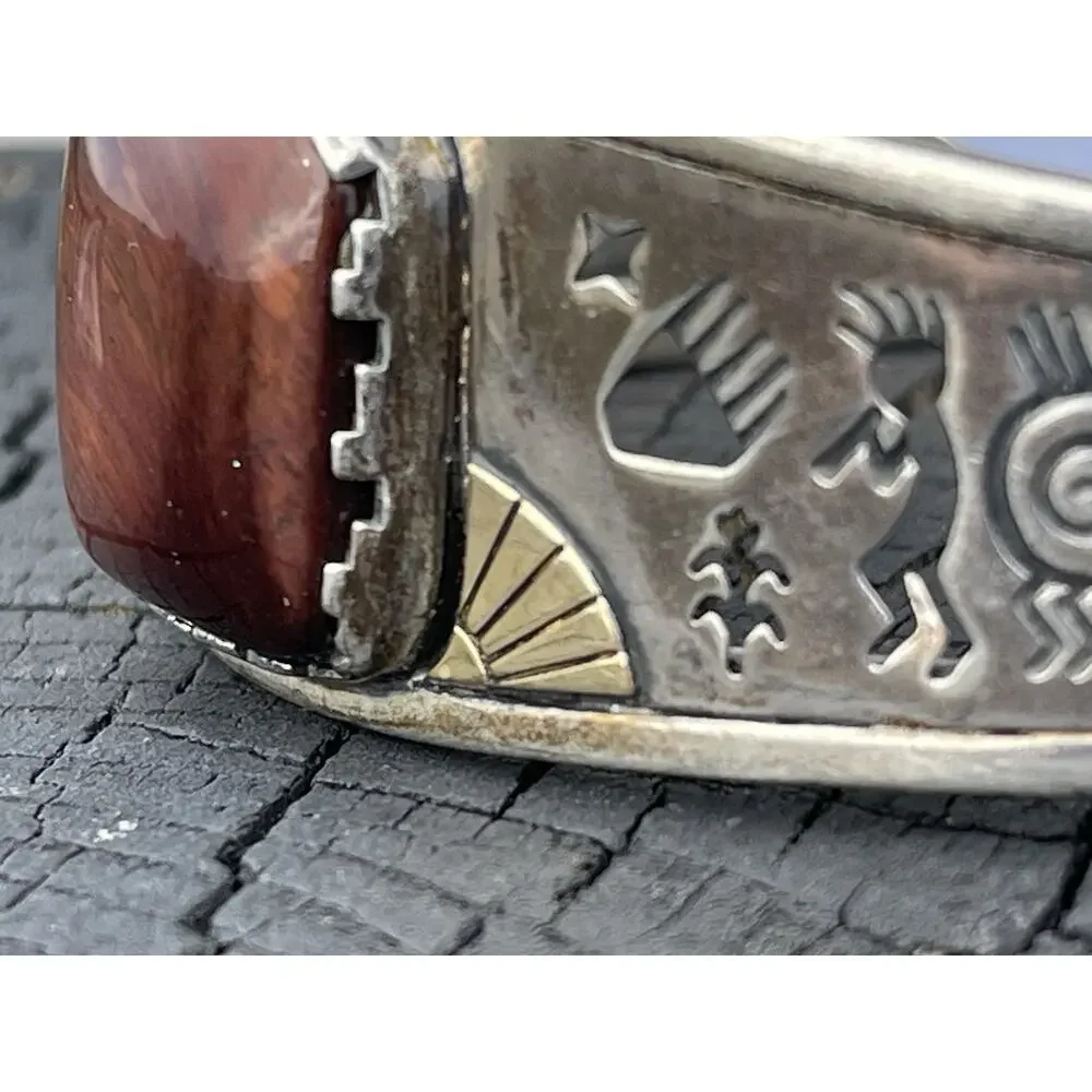 Roderick Tenorio RMT Relios Sterling 14K Gold Catseye Storyteller Cuff 30g